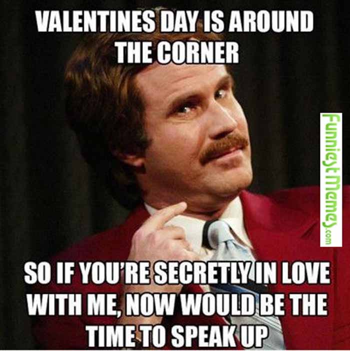 Ron Burgundy Funny Valentine's Day Meme