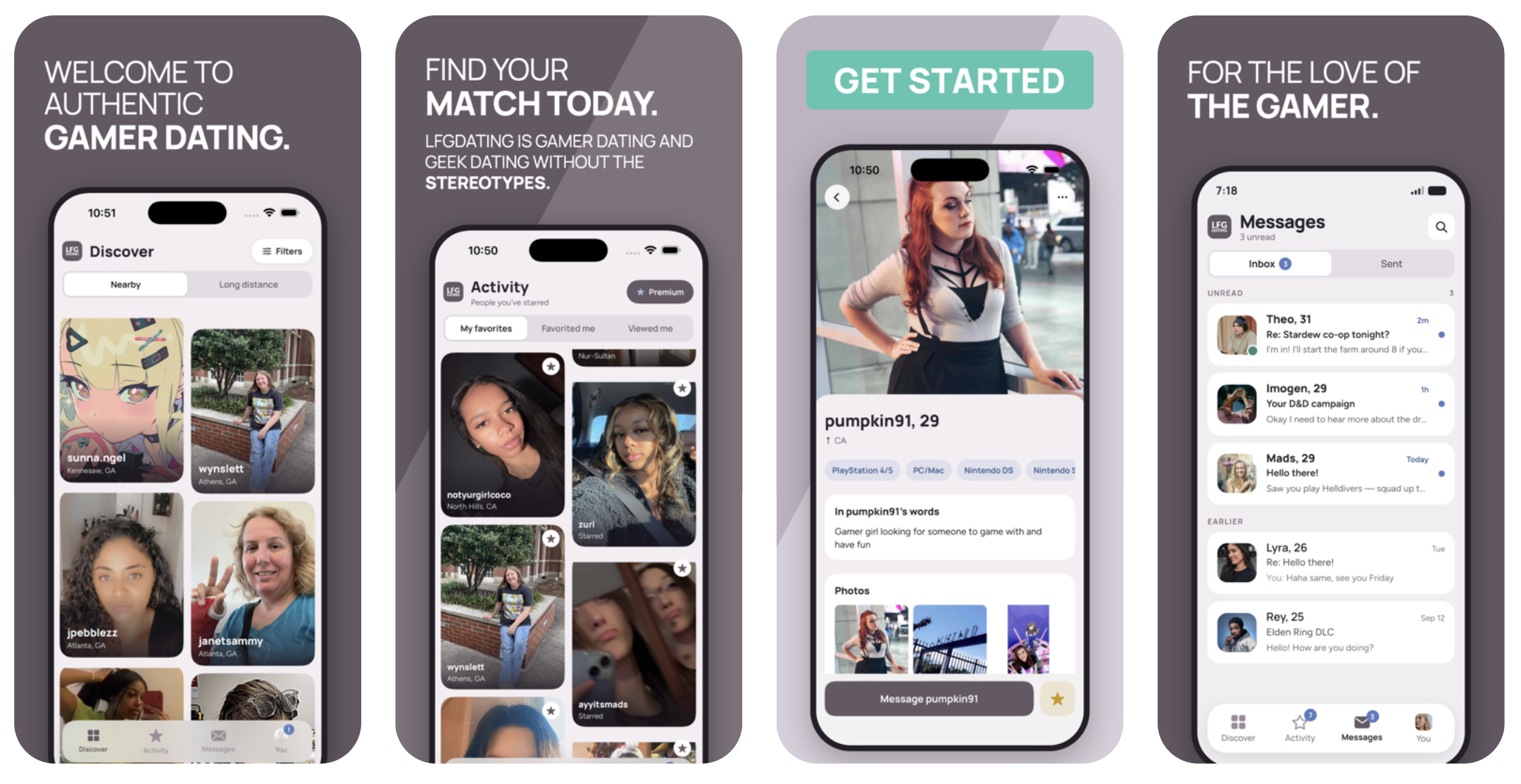 Experience the brand new LFGdating gamer dating app on iOS!